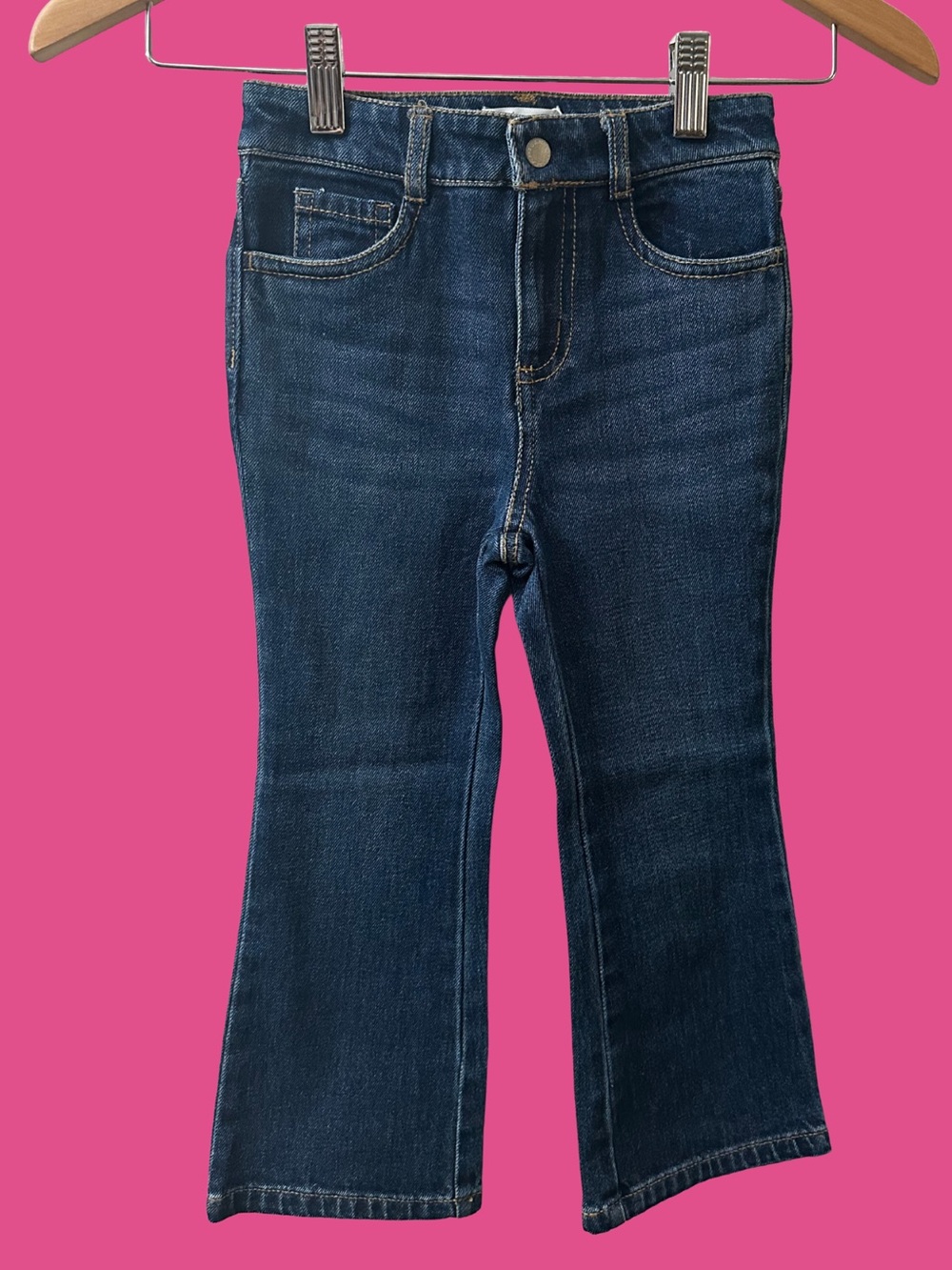JACK DEMIN Kids Flared Dark Blue Denim Jeans 5Y